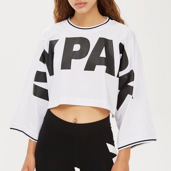 Ivy Park Oversize Logo Crop Tee (White) - Picture 1 of 8